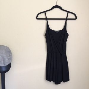 Topshop Black Wrap V-Neck Romper